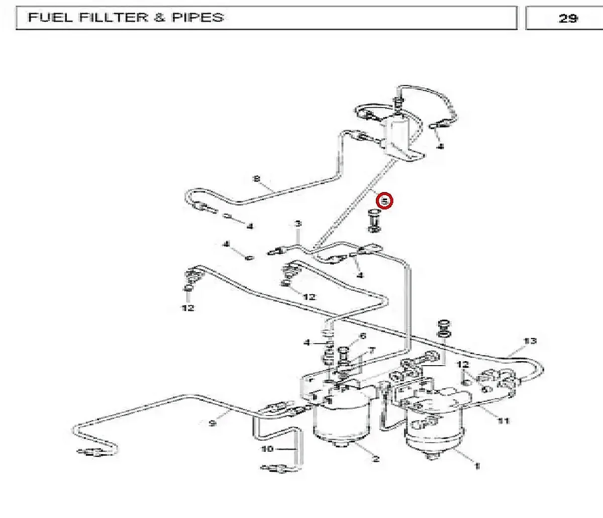Millat Massey Ferguson Tractor Spare Part PIPE TANKL PUMP KALA PIPE 19075119075 S 1 - Massey Ferguson tractor spare part