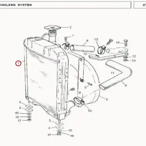 Millat Massey Ferguson Tractor Spare Part RADIATOR 2402105711680547 - Massey Ferguson tractor spare part
