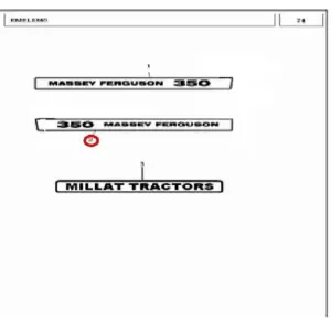 Millat Massey Ferguson Tractor Spare Part 2 EMBLEMSIDEHOODLH MF 350 3380021338002 - Massey Ferguson tractor spare part