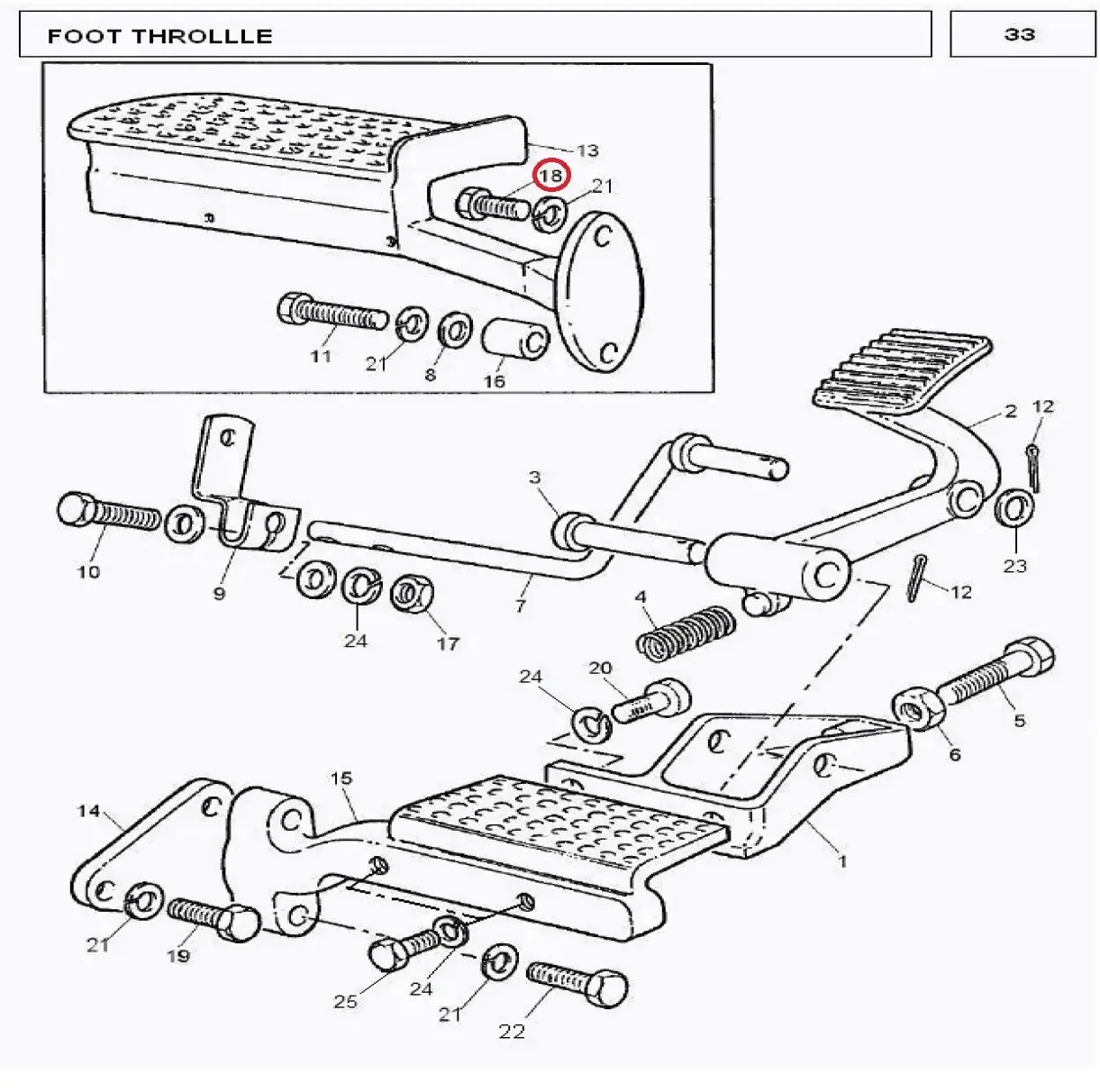 Diagram reference for Millat Massey Ferguson Tractor Spare Part BOLT FOOTSTEP 24071614 UNC 13086 - Massey Ferguson tractor spare part