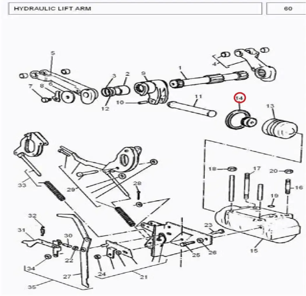 Diagram reference for Millat Massey Ferguson Tractor Spare Part 7 O RING 38526305713761473 - Massey Ferguson tractor spare part