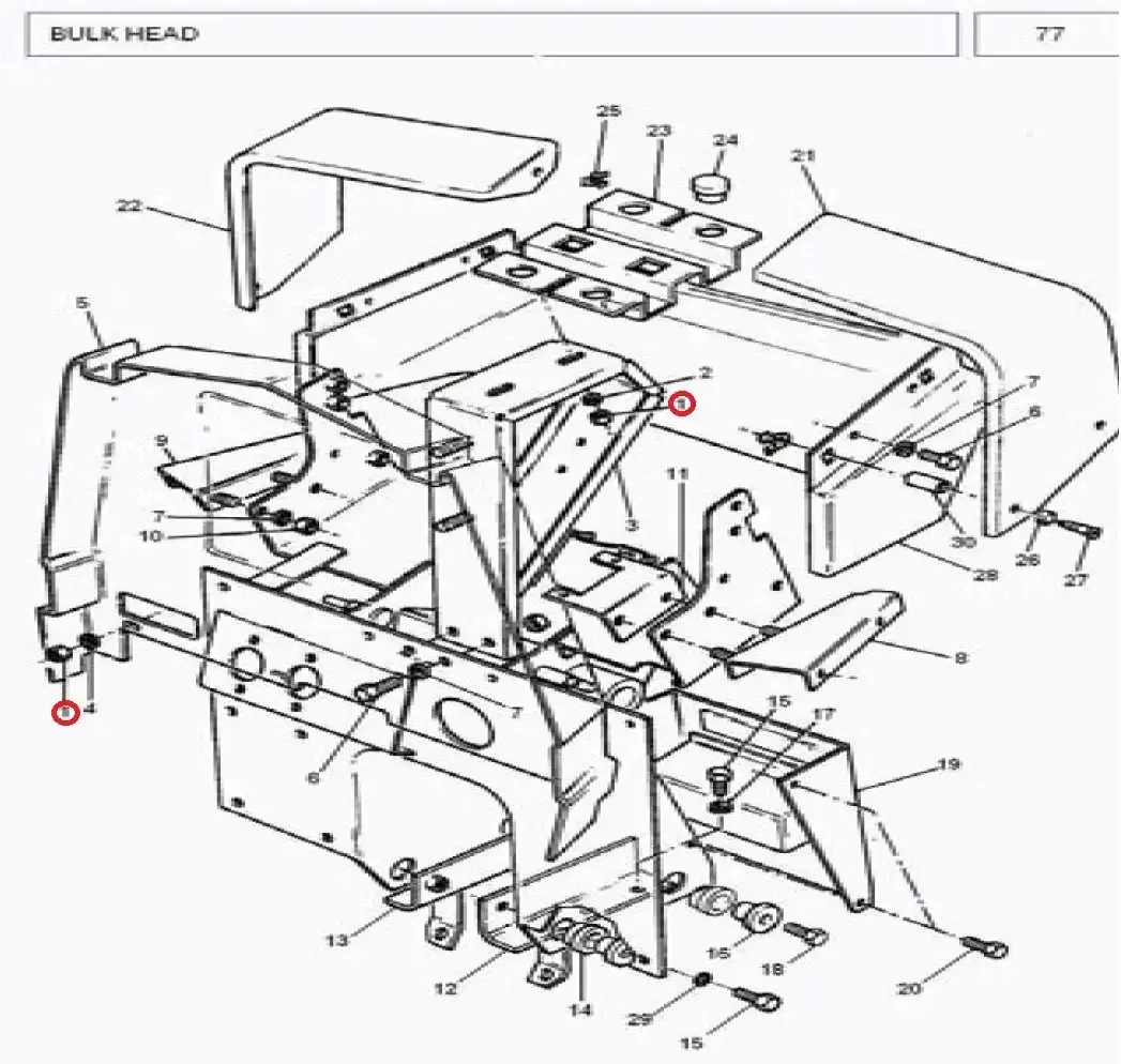 Diagram reference for Millat Massey Ferguson Tractor Spare Part 3 NUT HEXM 61330231339030 - Massey Ferguson tractor spare part