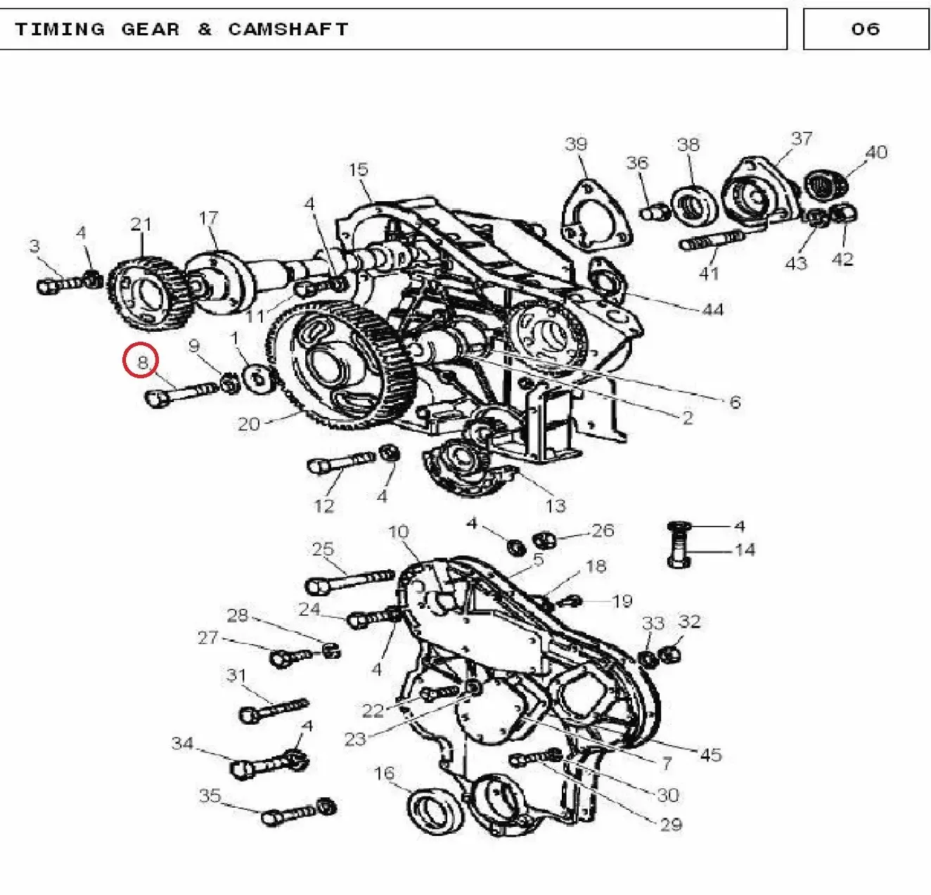 Diagram reference for Millat Massey Ferguson Tractor Spare Part SCREW 18530118530 - Massey Ferguson tractor spare part
