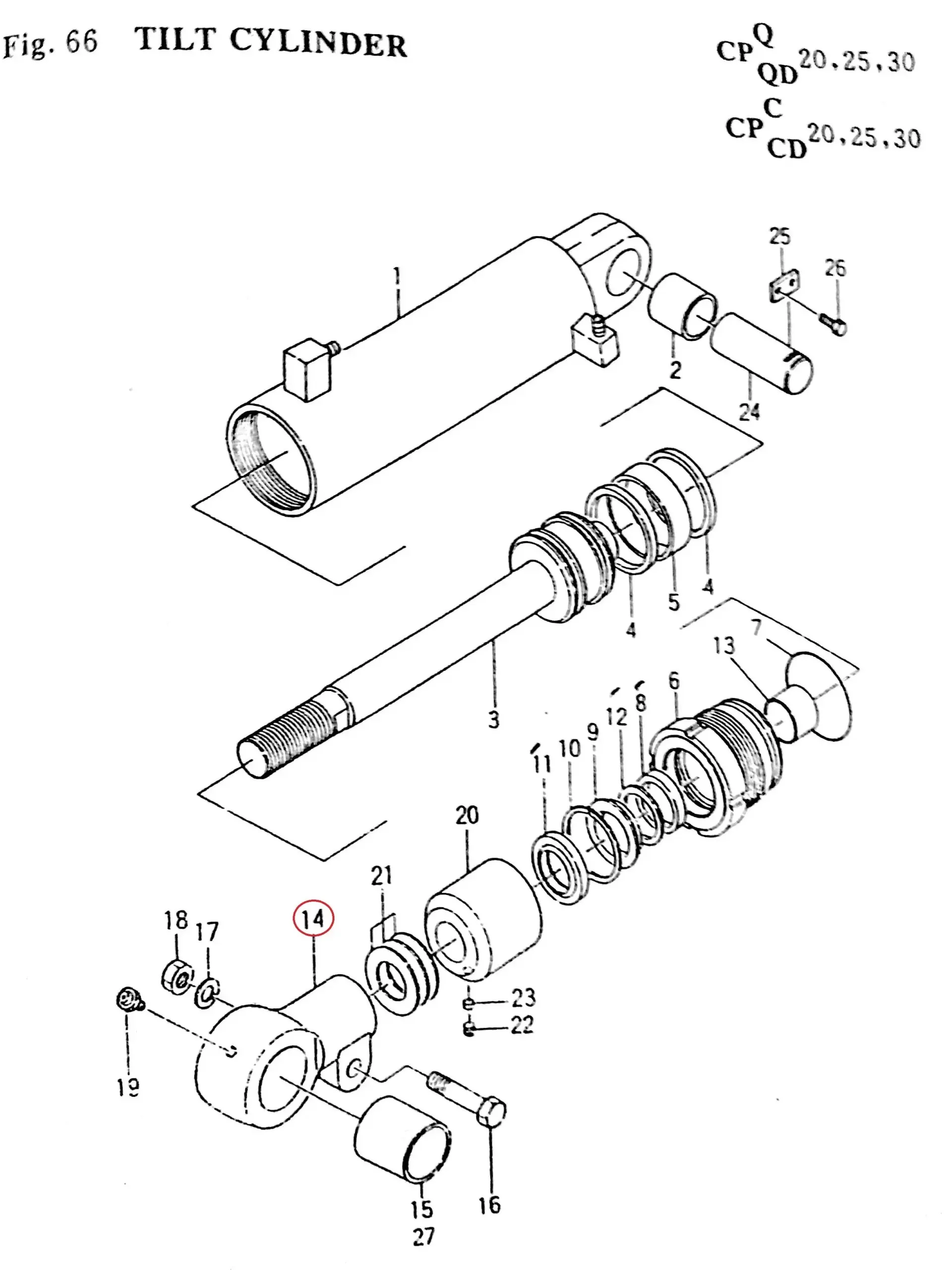 Diagram reference for Millat Massey Ferguson Tractor Spare Part 2 ROD END 2610528 D 20 B 852011 H - Massey Ferguson tractor spare part
