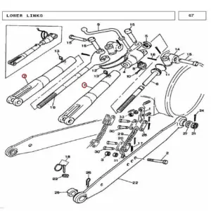 Millat Massey Ferguson Tractor Spare Part FORKLOWERLINK 240250101897659 MODEL 2025 - Massey Ferguson tractor spare part