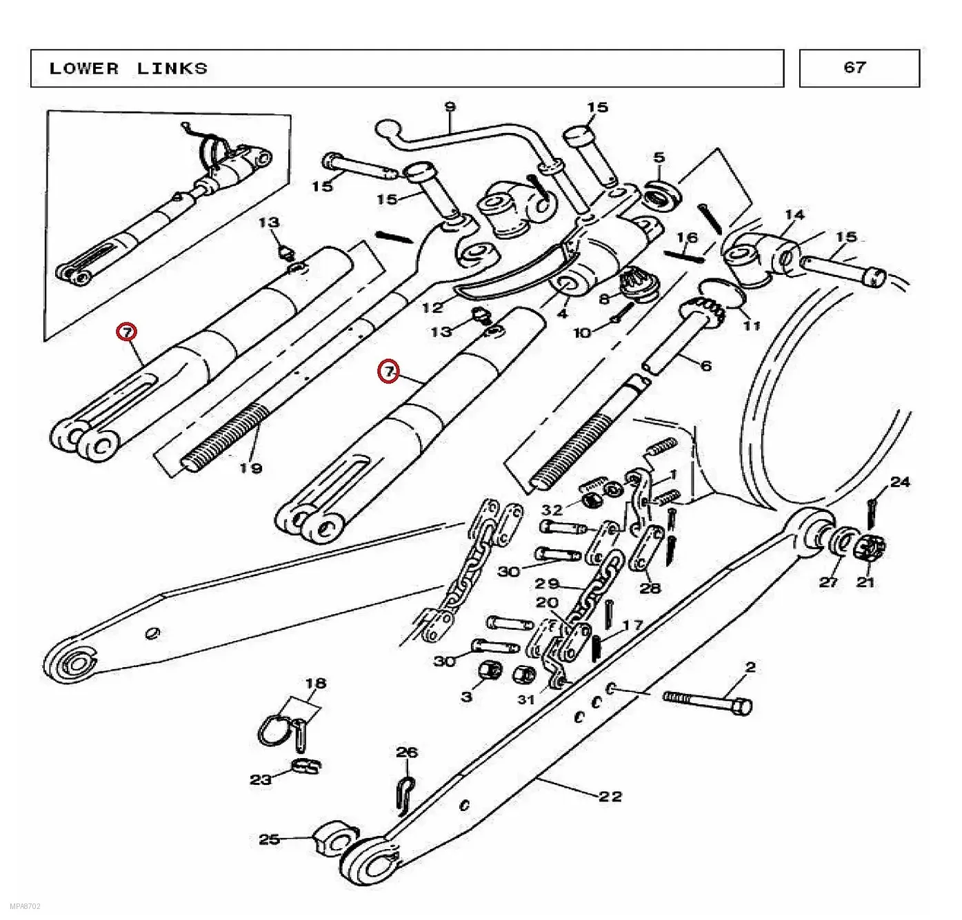 Millat Massey Ferguson Tractor Spare Part FORKLOWERLINK 240250101897659 MODEL 2025 - Massey Ferguson tractor spare part