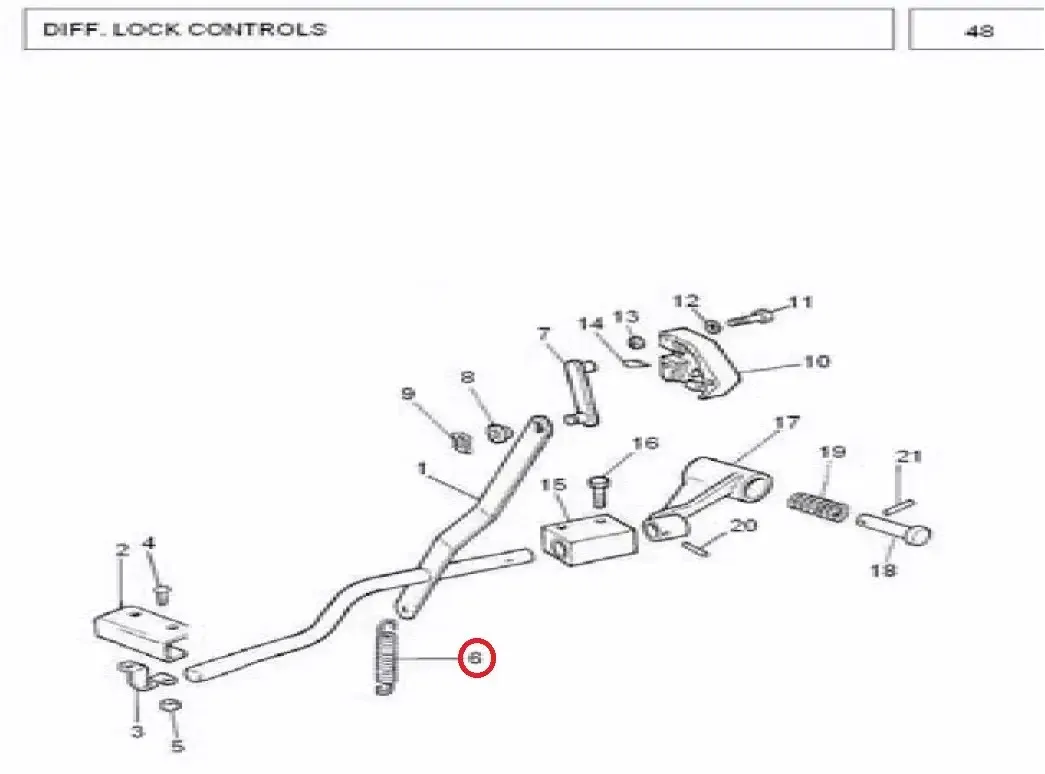 Diagram reference for Millat Massey Ferguson Tractor Spare Part 0 SP RING TENSION 7330501733050 - Massey Ferguson tractor spare part