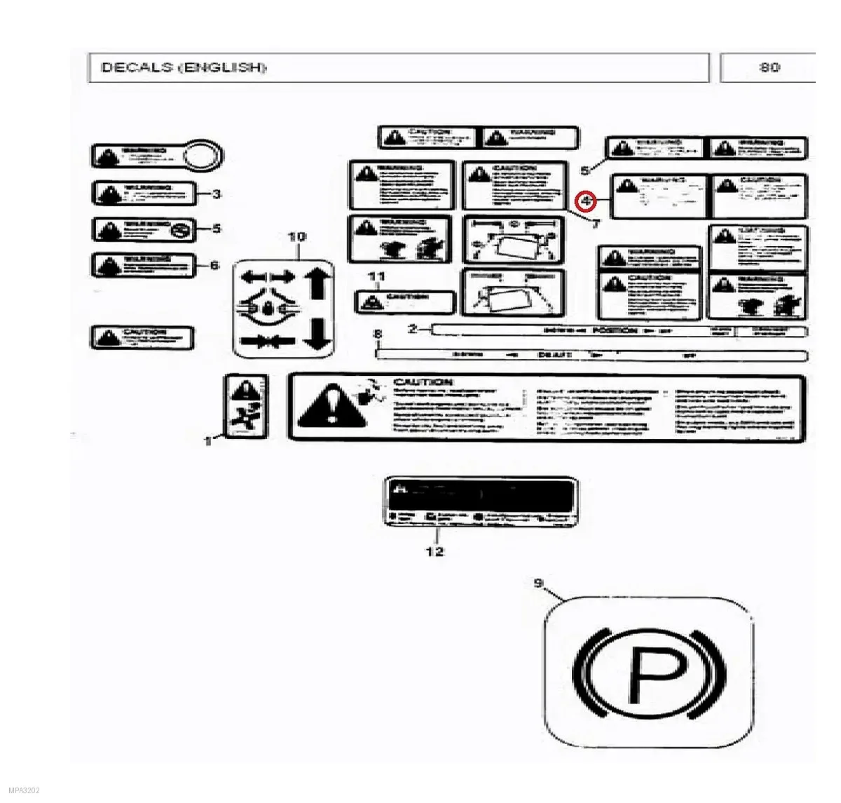 Millat Massey Ferguson Tractor Spare Part 2 DECALREARWARNING 3330021333002 - Massey Ferguson tractor spare part