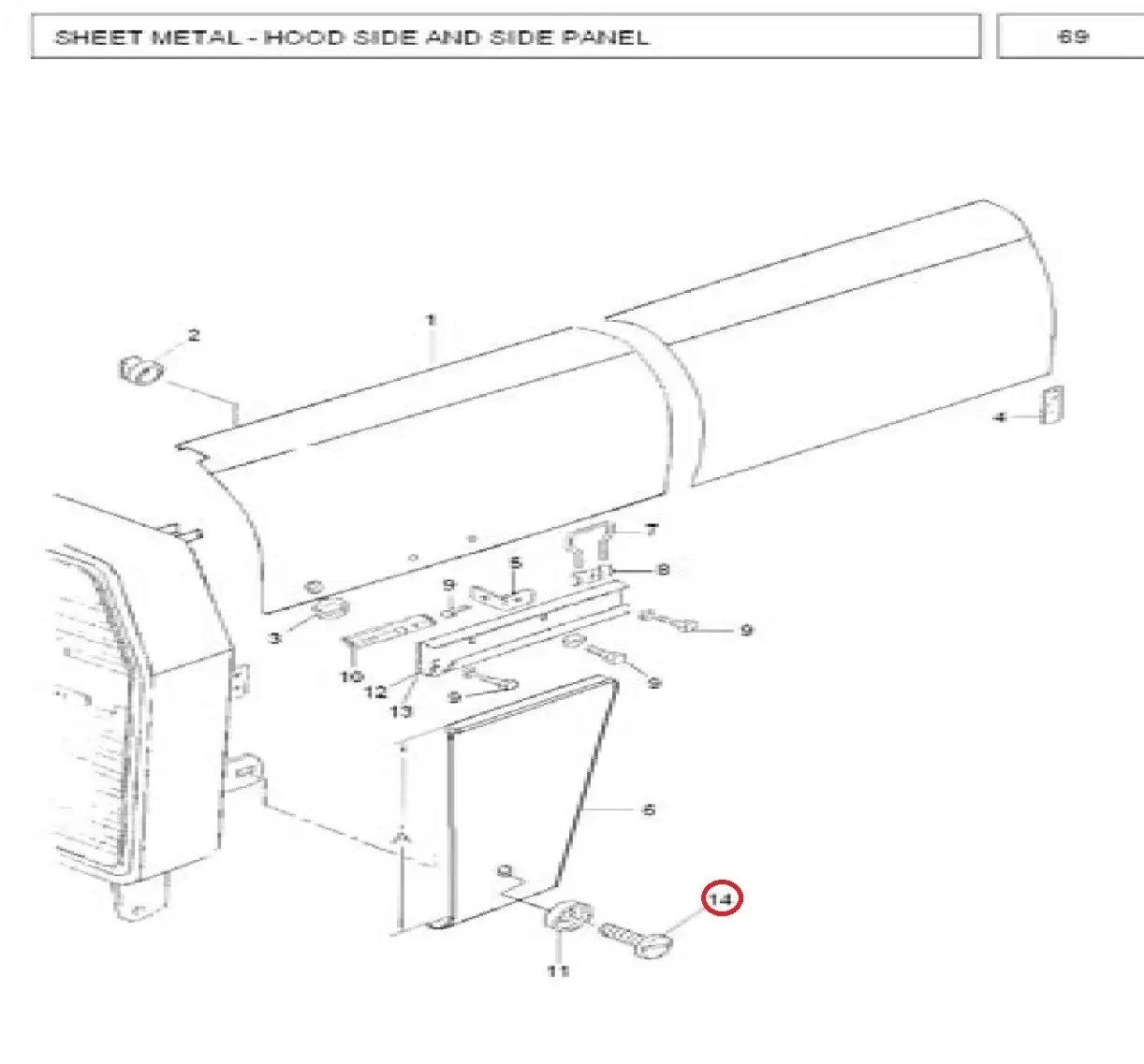 Diagram reference for Millat Massey Ferguson Tractor Spare Part SCREW M 8 X 1323193123193 S 1 - Massey Ferguson tractor spare part