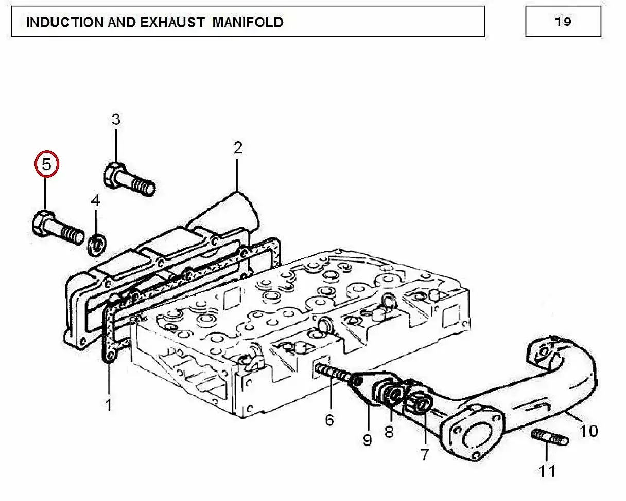 Millat Massey Ferguson Tractor Spare Part BOLT 1428 X 314 INDMANIFOLD 1810711361675 - Massey Ferguson tractor spare part