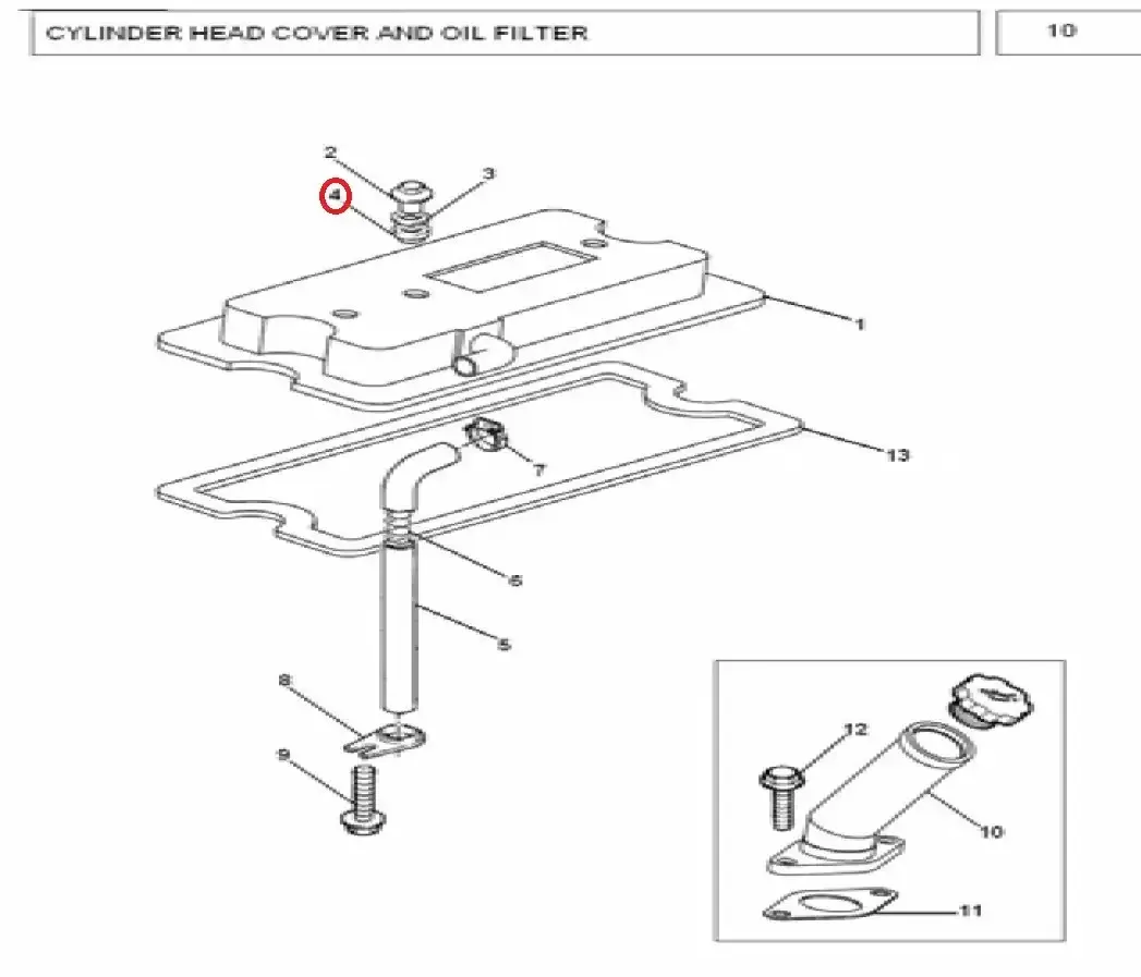 Diagram reference for Millat Massey Ferguson Tractor Spare Part 1 SEAL TAPET COVER 183271133817135 - Massey Ferguson tractor spare part