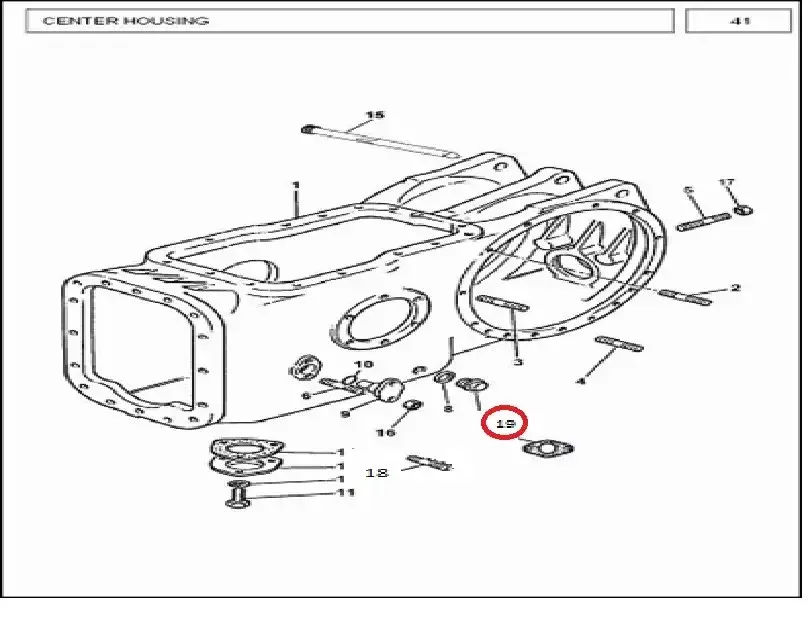 Diagram reference for Millat Massey Ferguson Tractor Spare Part GASKET PIN PUMP SUPPORT 11084111084 - Massey Ferguson tractor spare part