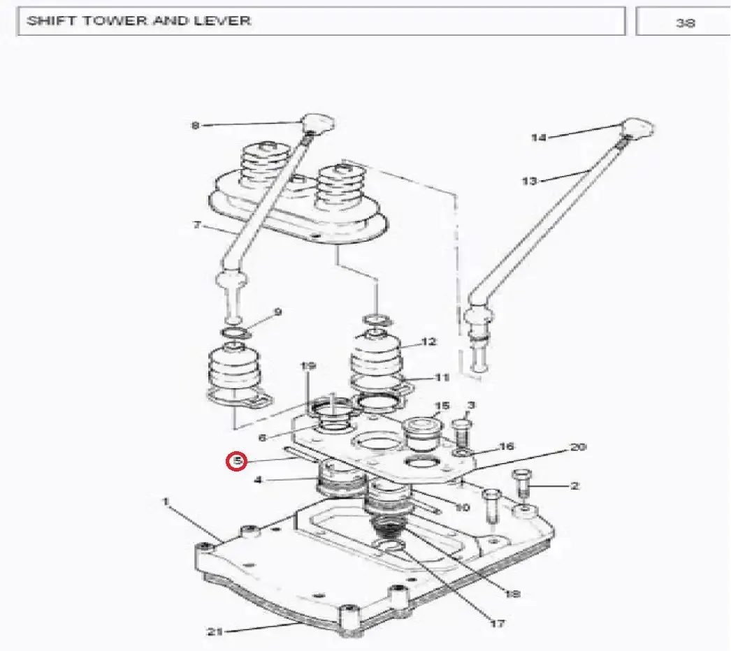 Diagram reference for Millat Massey Ferguson Tractor Spare Part 0 PIN LEVER SHIFT 473050 - Massey Ferguson tractor spare part