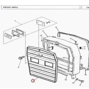 Millat Massey Ferguson Tractor Spare Part GRILLFRONT 2302211695425 L - Massey Ferguson tractor spare part