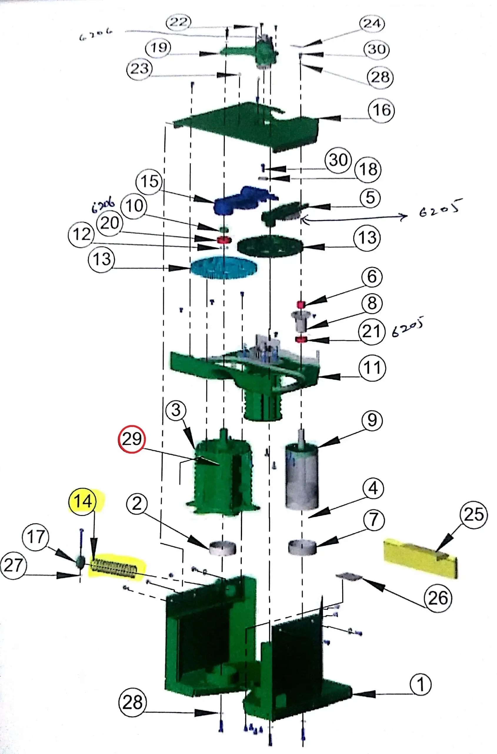 Diagram reference for Millat Massey Ferguson Tractor Spare Part 2 MEDIUMPRESSURE WASHER INDL 9535604225560422 - Massey Ferguson tractor spare part