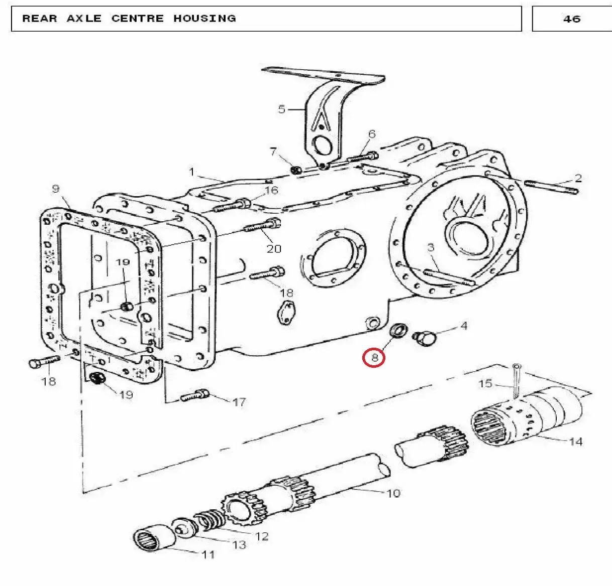 Diagram reference for Millat Massey Ferguson Tractor Spare Part 7 WASHER 10501710501712411287 - Massey Ferguson tractor spare part