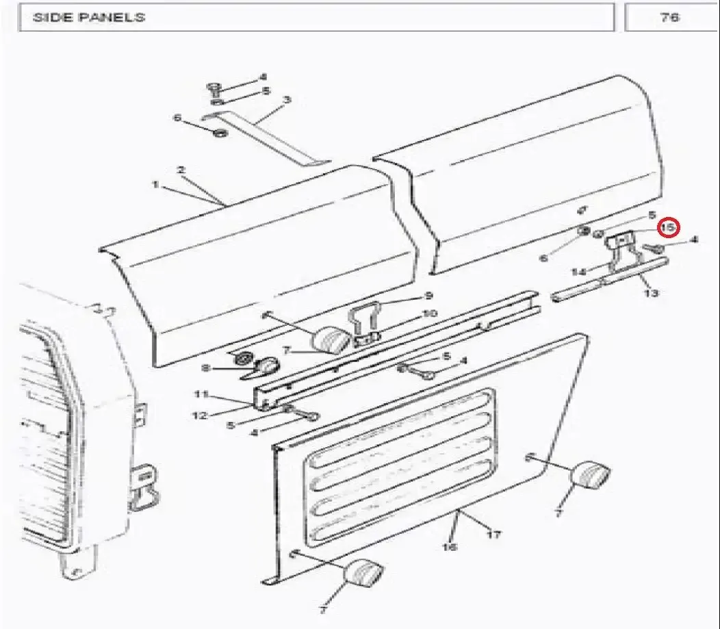 Diagram reference for Millat Massey Ferguson Tractor Spare Part 8 CLAMPCATCH 2330181233018 - Massey Ferguson tractor spare part