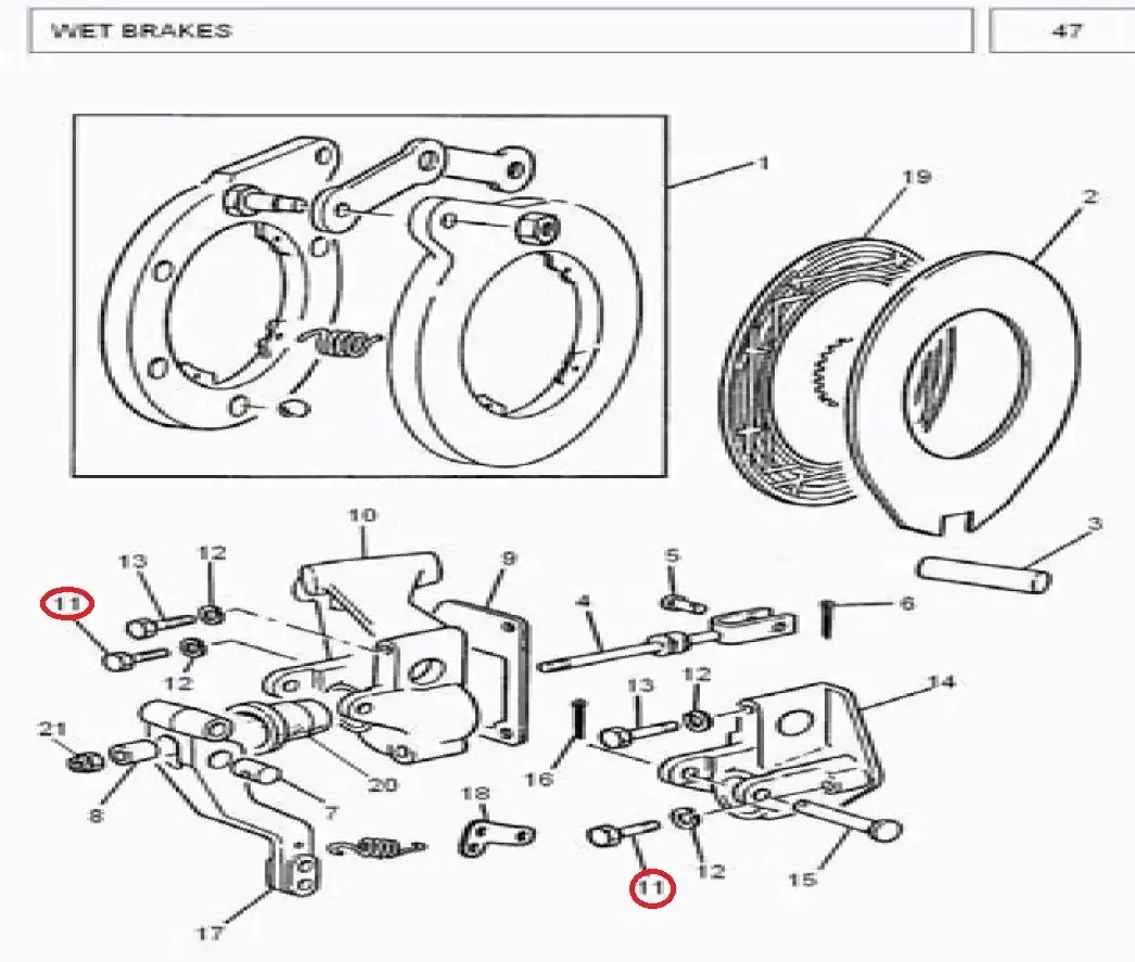 Diagram reference for Millat Massey Ferguson Tractor Spare Part 2 BOLT 3816 L 2251050121105012 - Massey Ferguson tractor spare part