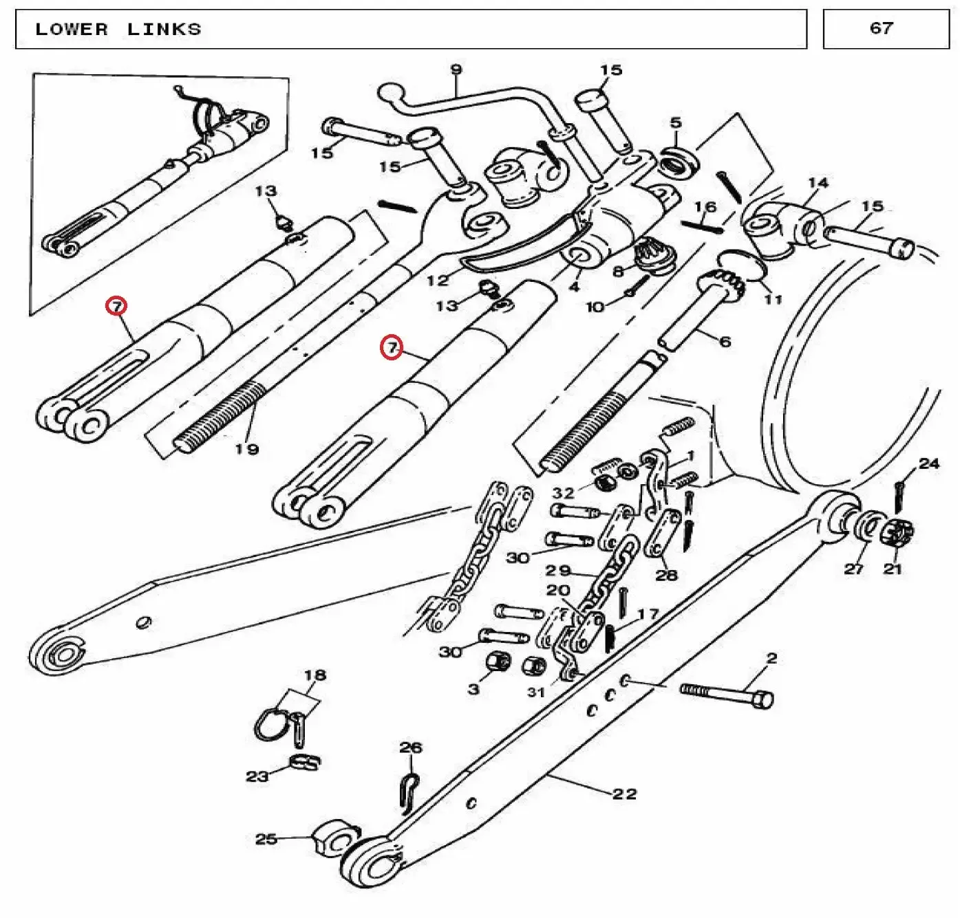 Diagram reference for Millat Massey Ferguson Tractor Spare Part FORKLOWERLINK 240250101897659 MODEL 2025 - Massey Ferguson tractor spare part
