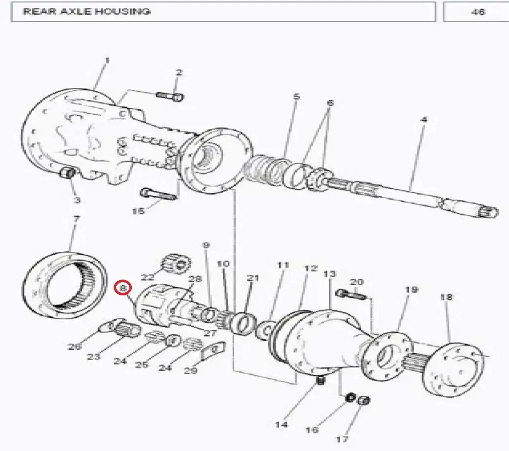 Diagram reference for Millat Massey Ferguson Tractor Spare Part ASSYSLEEVE 51886110300110300 - Massey Ferguson tractor spare part