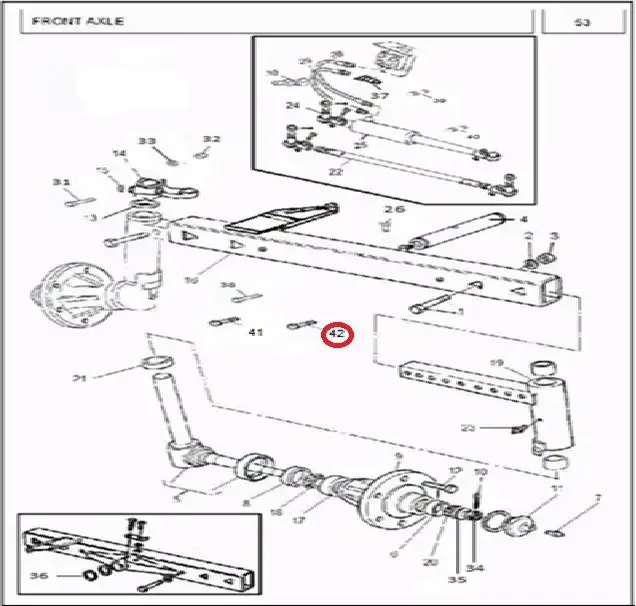 Diagram reference for Millat Massey Ferguson Tractor Spare Part 2 BOLT 1213 UNCX 2541680621168062 - Massey Ferguson tractor spare part