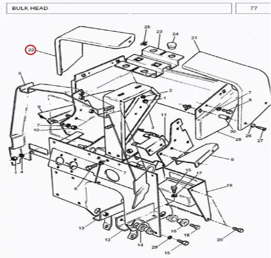 Diagram reference for Millat Massey Ferguson Tractor Spare Part 1 CONSOLEPANELRH 3753851631911163191 YD - Massey Ferguson tractor spare part
