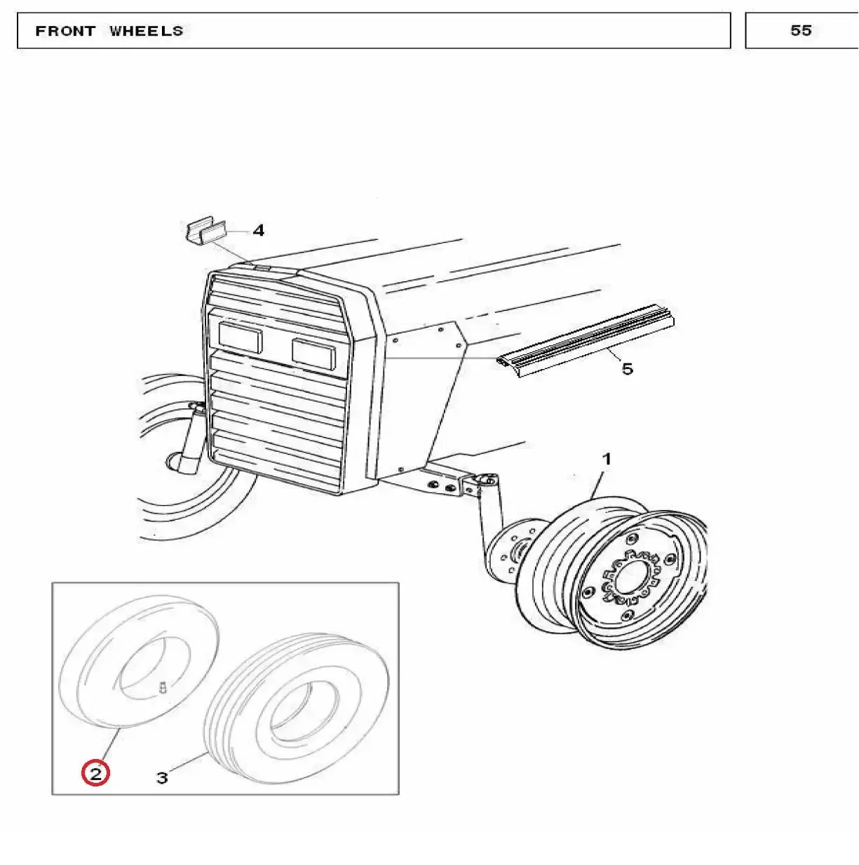 Diagram reference for Millat Massey Ferguson Tractor Spare Part TUBE 616 FRONT 170021893257 - Massey Ferguson tractor spare part