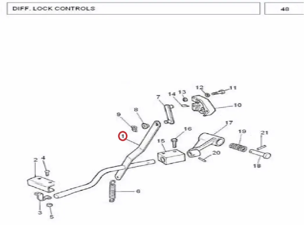 Diagram reference for Millat Massey Ferguson Tractor Spare Part 2 PEDALWELDASSY 73301213595010 - Massey Ferguson tractor spare part
