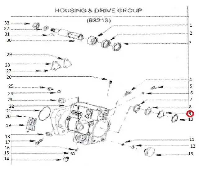Diagram reference for Millat Massey Ferguson Tractor Spare Part WASHER DRIVE SHAFT SP RING 1835111835128381 - Massey Ferguson tractor spare part
