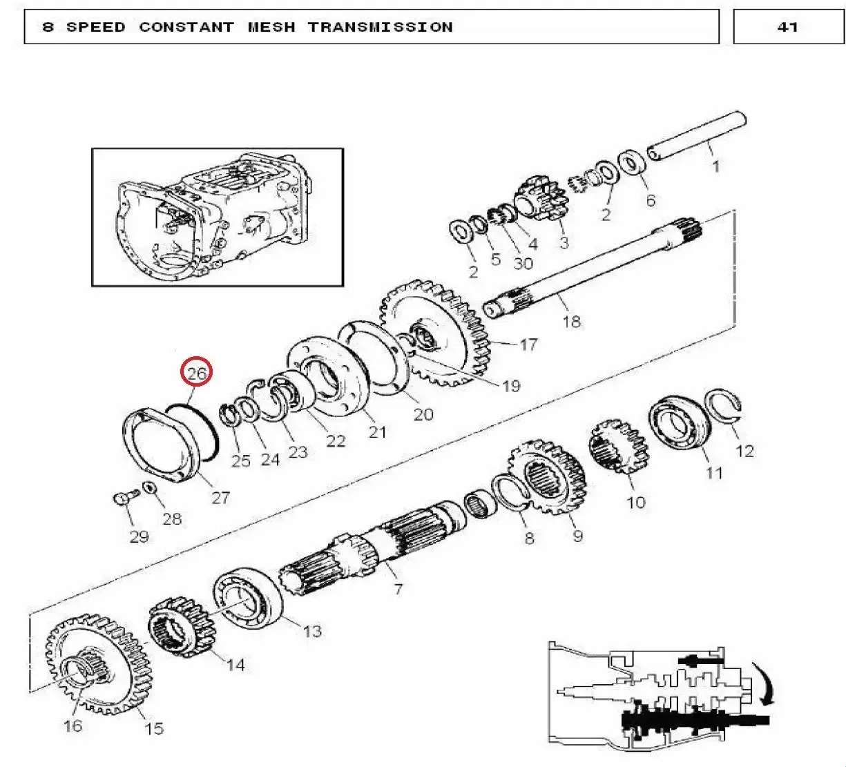 Diagram reference for Millat Massey Ferguson Tractor Spare Part 633 O RING 11004633 - Massey Ferguson tractor spare part