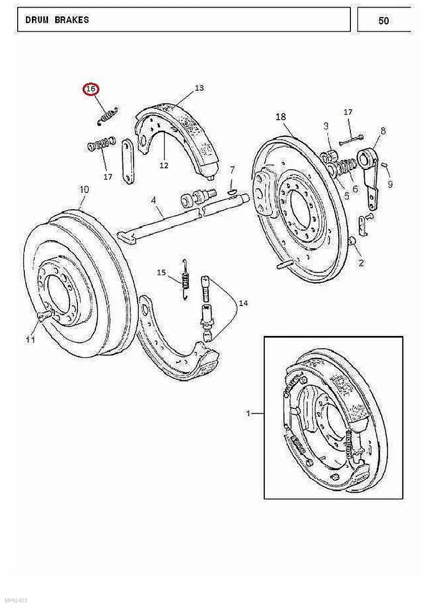 Millat Massey Ferguson Tractor Spare Part SP RING BRAKESHOESMALL 1030611890319 L - Massey Ferguson tractor spare part