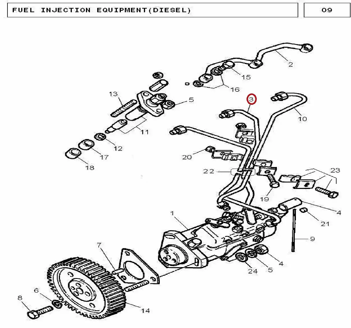 Millat Massey Ferguson Tractor Spare Part PIPE CYL 11809313521 E 018 - Massey Ferguson tractor spare part