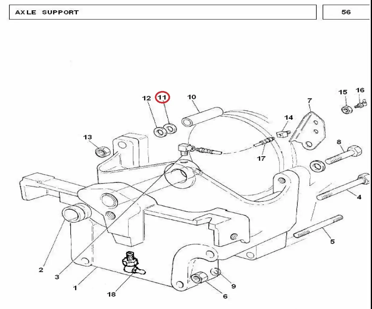 Diagram reference for Millat Massey Ferguson Tractor Spare Part SHIM 14104114104 - Massey Ferguson tractor spare part