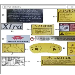 Millat Massey Ferguson Tractor Spare Part EMBLEMMASSEYFERGUSONSUNCONOPY 33080133080 - Massey Ferguson tractor spare part