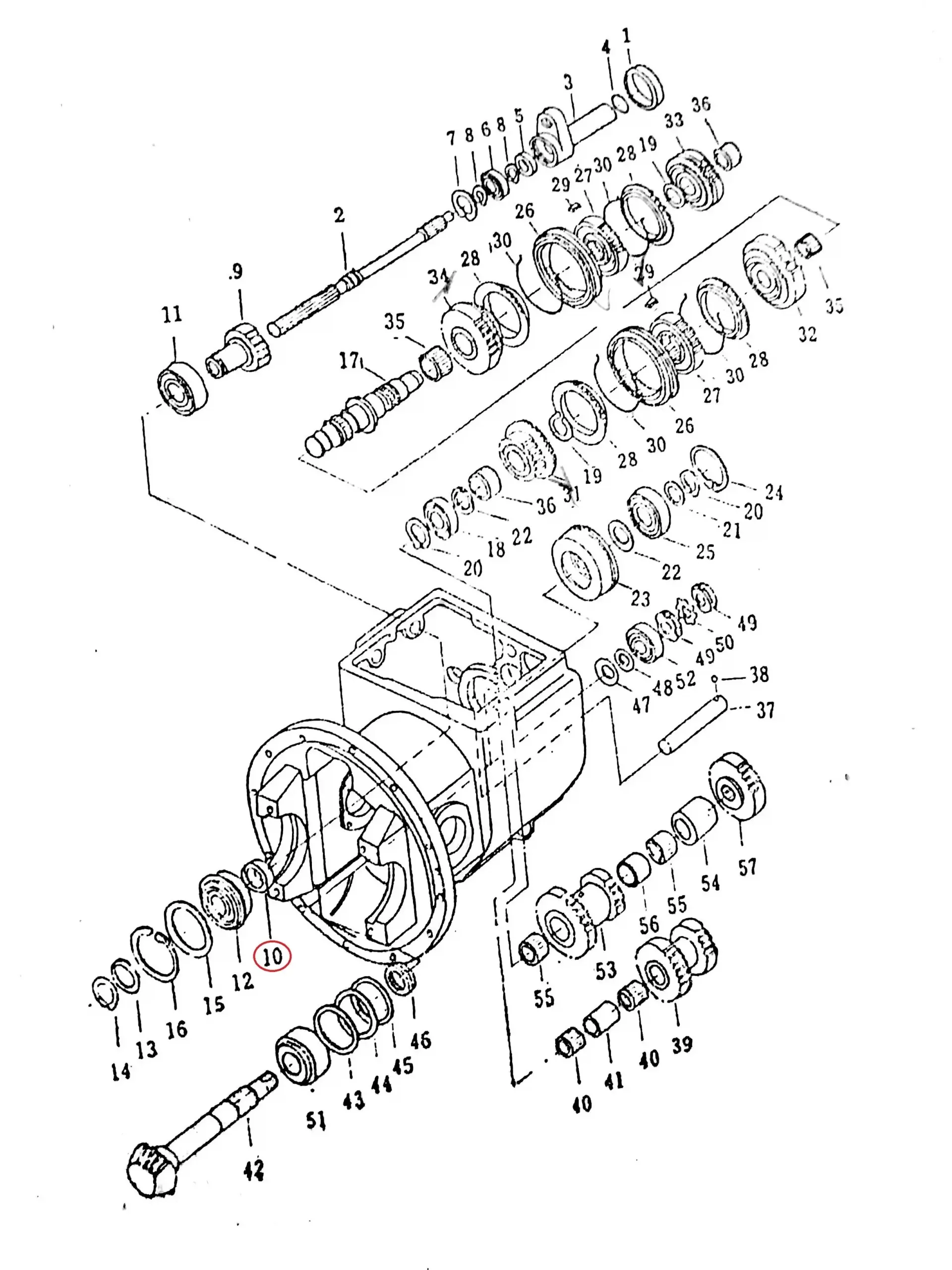 Diagram reference for Millat Massey Ferguson Tractor Spare Part RETAINERBALL 2401210011860761 - Massey Ferguson tractor spare part