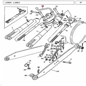 Millat Massey Ferguson Tractor Spare Part LEVER LBOX 2501211662382 MODEL 2025 - Massey Ferguson tractor spare part