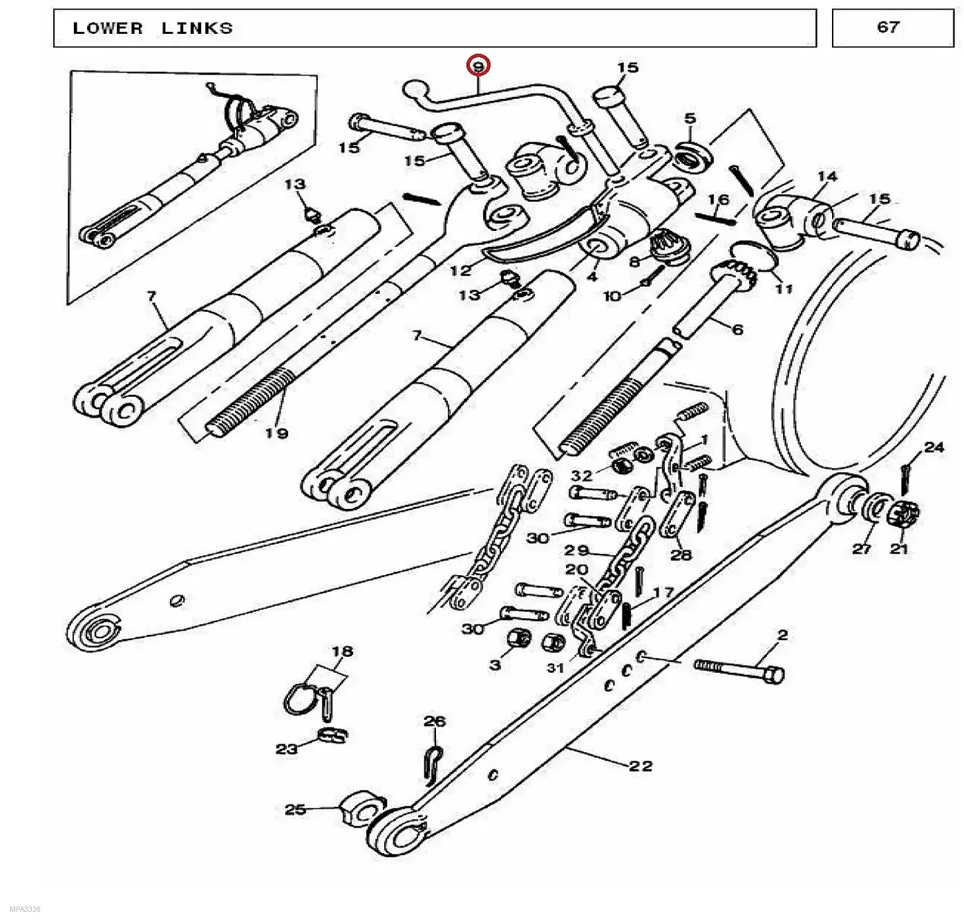 Millat Massey Ferguson Tractor Spare Part LEVER LBOX 2501211662382 MODEL 2025 - Massey Ferguson tractor spare part