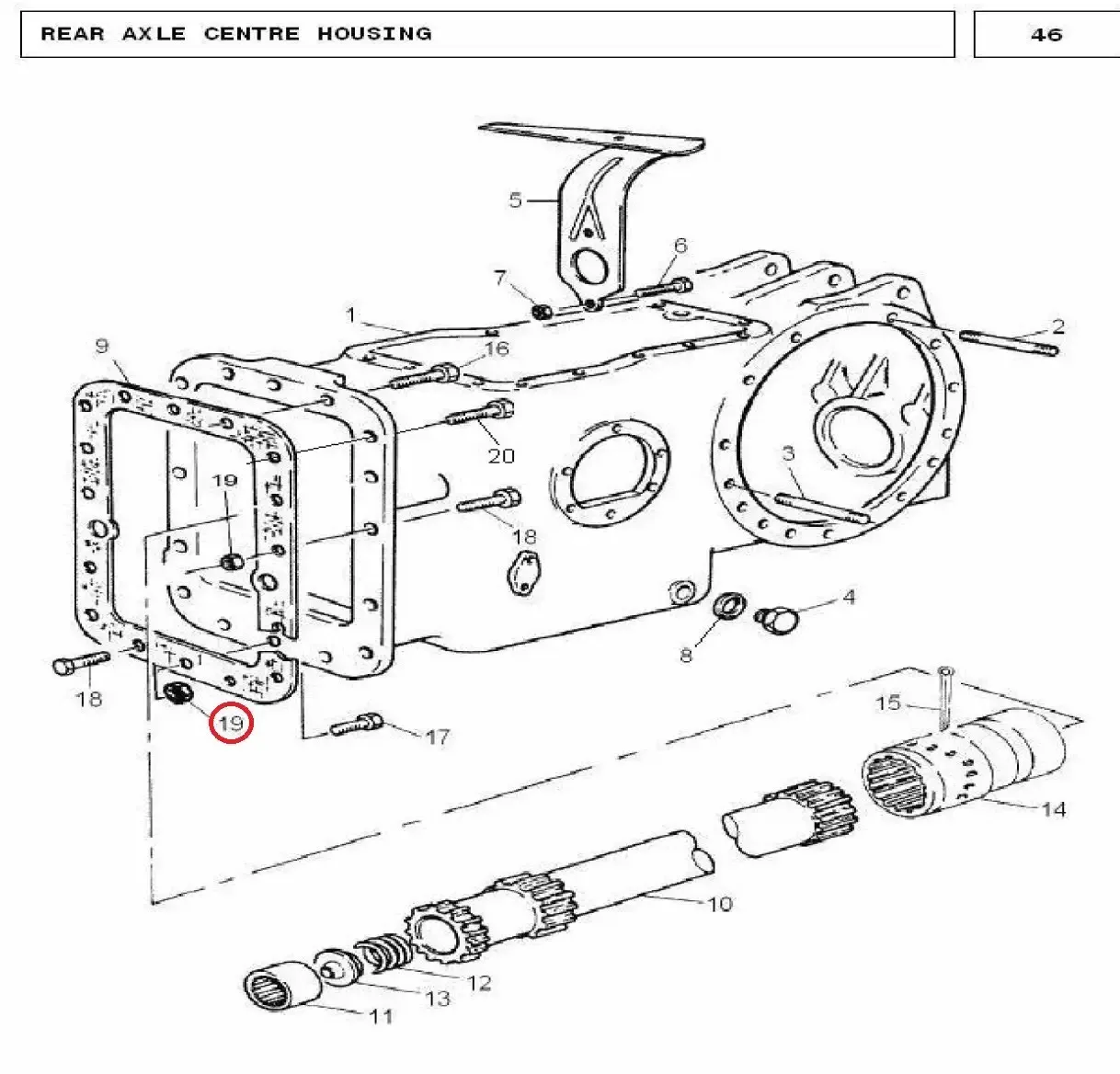 Diagram reference for Millat Massey Ferguson Tractor Spare Part NUT DIFFCASE 24010287110287 - Massey Ferguson tractor spare part