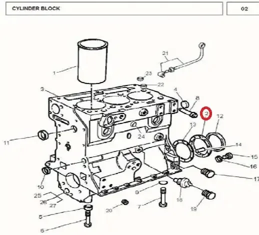 Diagram reference for Millat Massey Ferguson Tractor Spare Part HOUSING 18063137424611 - Massey Ferguson tractor spare part