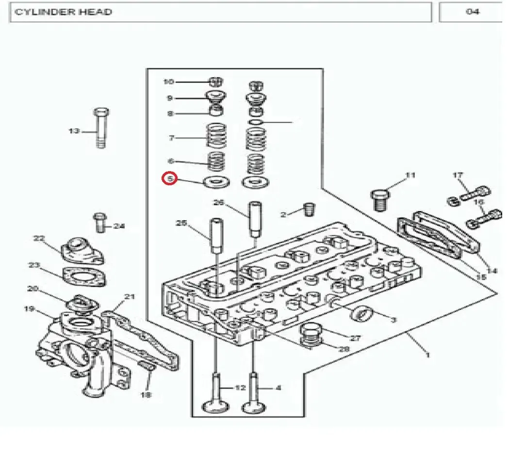 Diagram reference for Millat Massey Ferguson Tractor Spare Part 8 WASHER 1832581183258 - Massey Ferguson tractor spare part