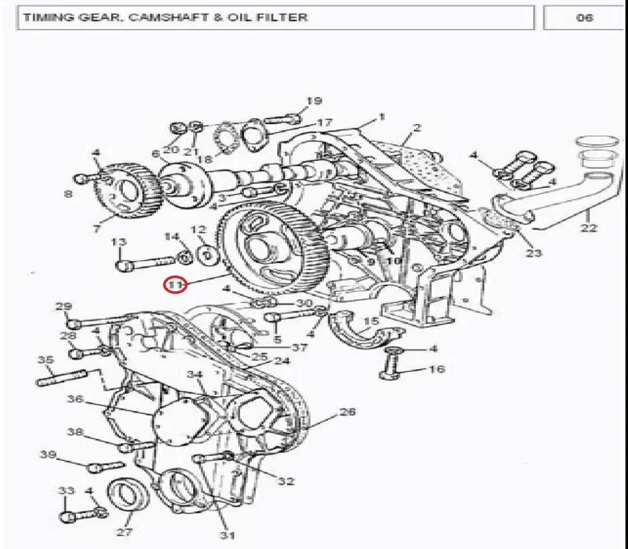 Diagram reference for Millat Massey Ferguson Tractor Spare Part 0 GEAR IDLER 185130131164362 L - Massey Ferguson tractor spare part