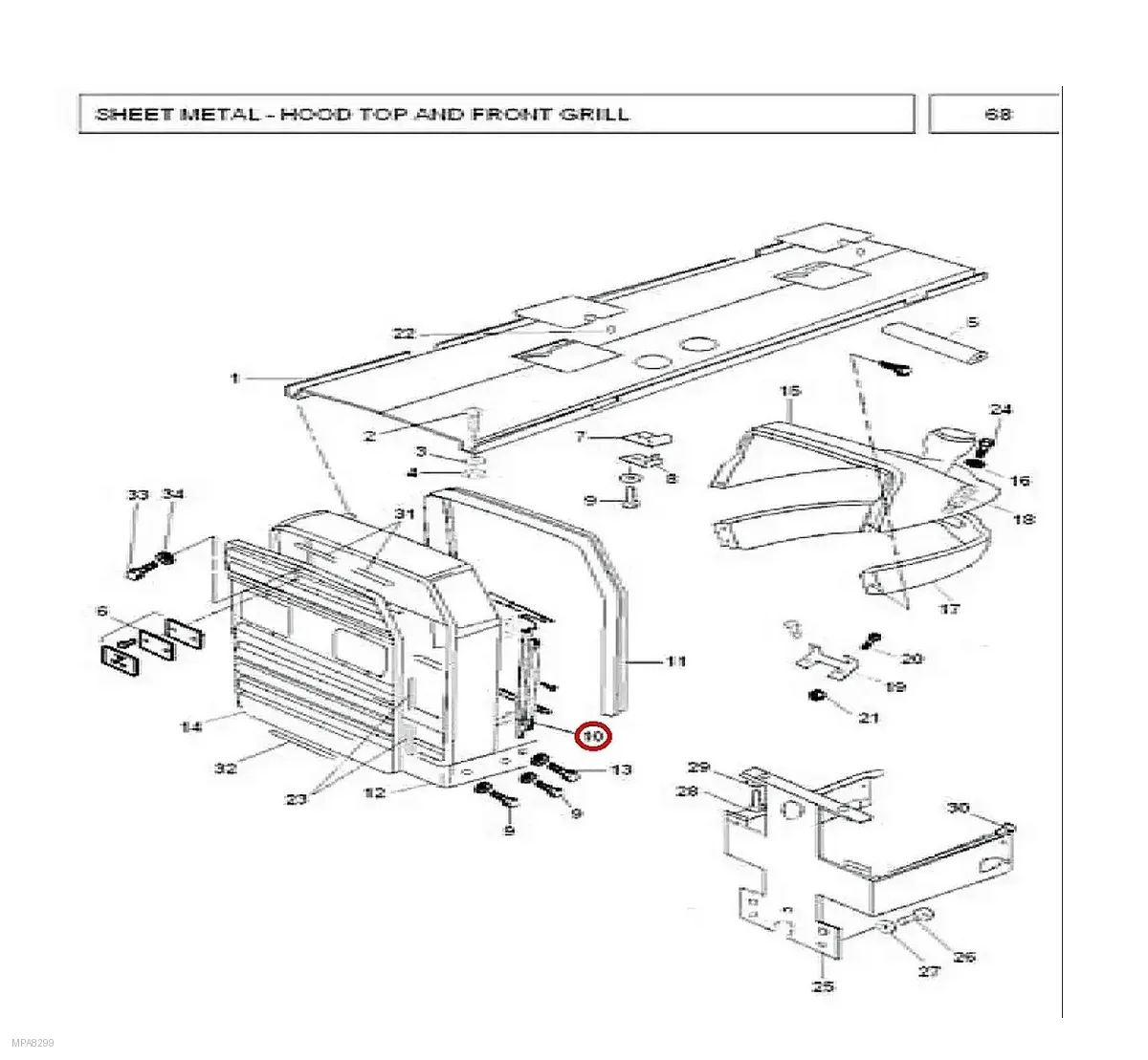 Millat Massey Ferguson Tractor Spare Part PLATE RH 2105111672718 - Massey Ferguson tractor spare part