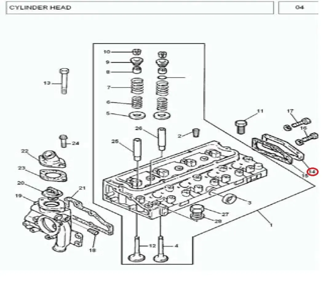 Diagram reference for Millat Massey Ferguson Tractor Spare Part 8 COVER HEAD PLATE 3751832781183278 - Massey Ferguson tractor spare part