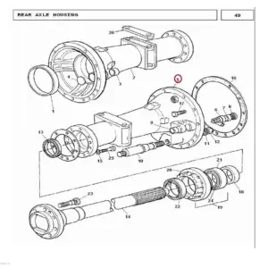 Millat Massey Ferguson Tractor Spare Part RH HOUSING AXLE MF 240 100761190962 - Massey Ferguson tractor spare part