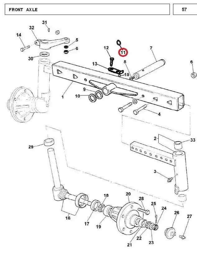 Diagram reference for Millat Massey Ferguson Tractor Spare Part CIRCLIPEXTERNAL 14100114100 - Massey Ferguson tractor spare part