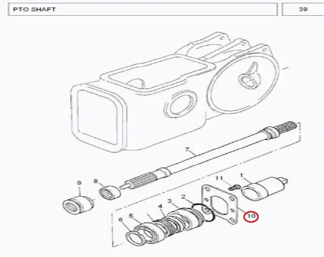Diagram reference for Millat Massey Ferguson Tractor Spare Part BRAKEADJUSTER 1030811850213 L - Massey Ferguson tractor spare part