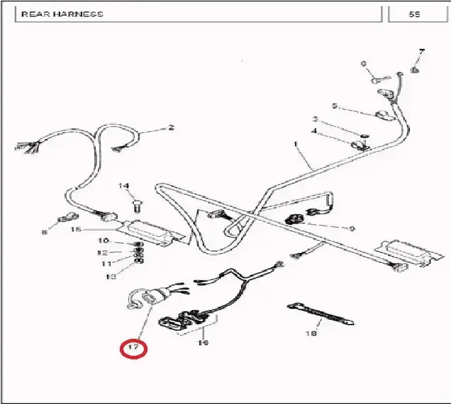 Diagram reference for Millat Massey Ferguson Tractor Spare Part TRAILERPLUG 7 PIN S 34189134189 - Massey Ferguson tractor spare part
