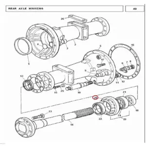 Millat Massey Ferguson Tractor Spare Part HUBREARAXLE MF 240 101061183255 - Massey Ferguson tractor spare part