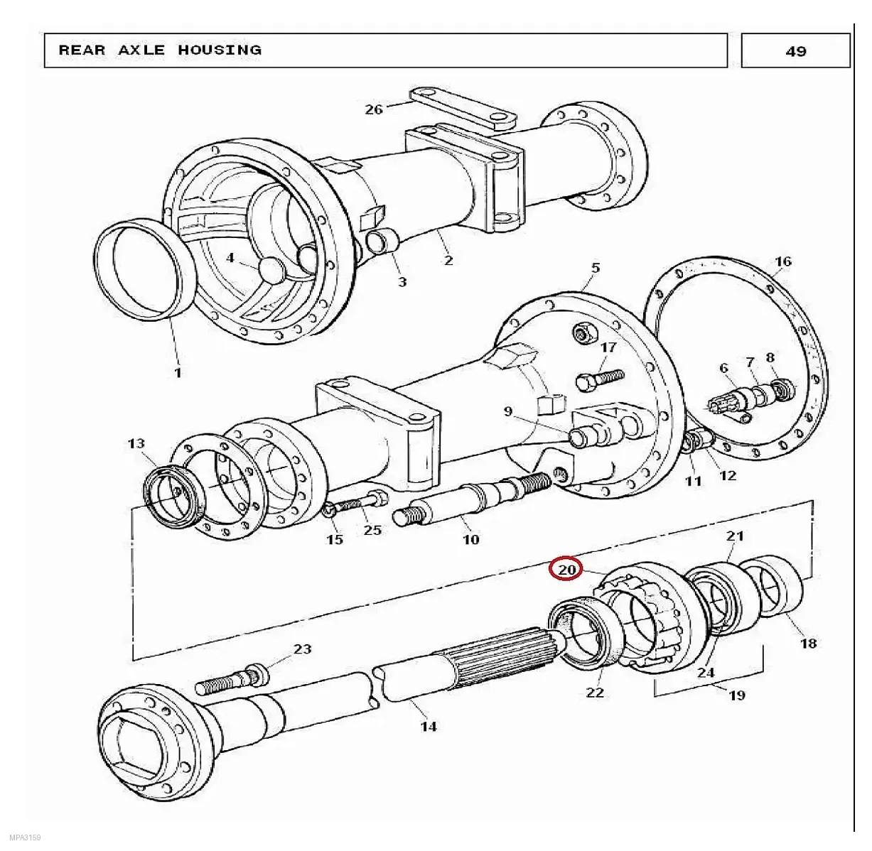 Millat Massey Ferguson Tractor Spare Part HUBREARAXLE MF 240 101061183255 - Massey Ferguson tractor spare part