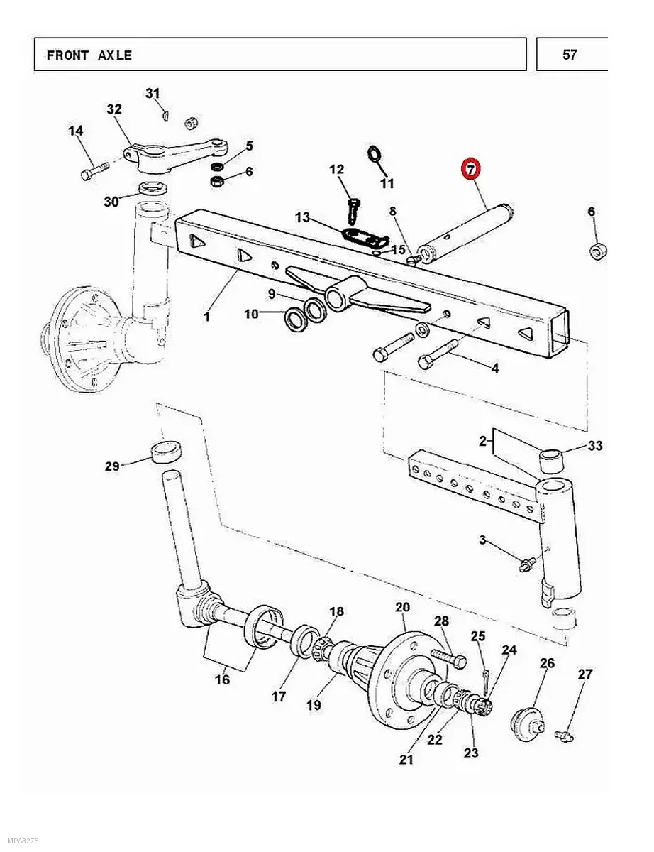 Millat Massey Ferguson Tractor Spare Part PIN PIVOT 1403713599738 - Massey Ferguson tractor spare part
